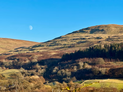 Daylight Moon from the Glen Road