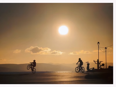 Wheelies at Sunset